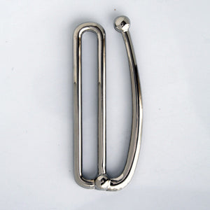 Nickel Finish Hook buckle 80mm