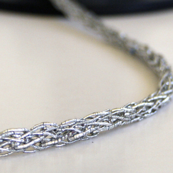 Rope weave braid silver 5mm