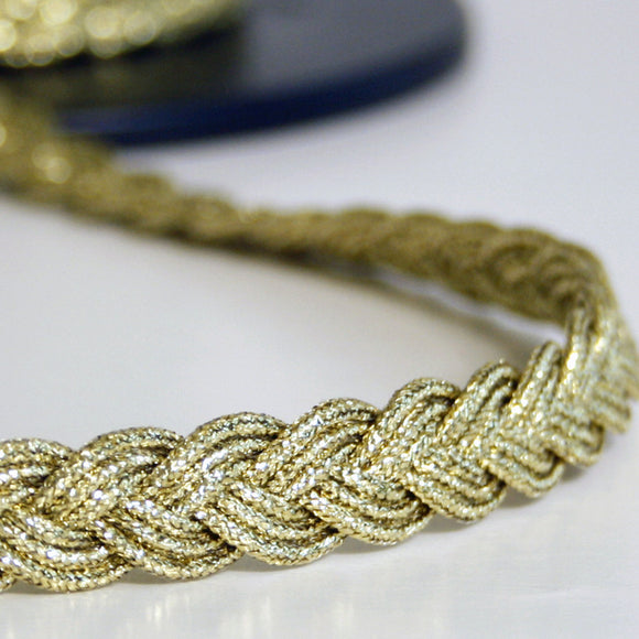 Plaited gold trim 12mm