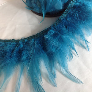 FEATHER TRIM Turquoise 12cm