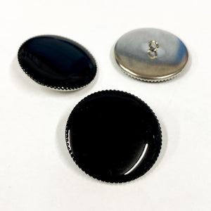 Black Resin Drop Button
