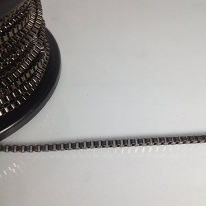 #YUB201418 Gunmetal Square Linked Chain 3mm