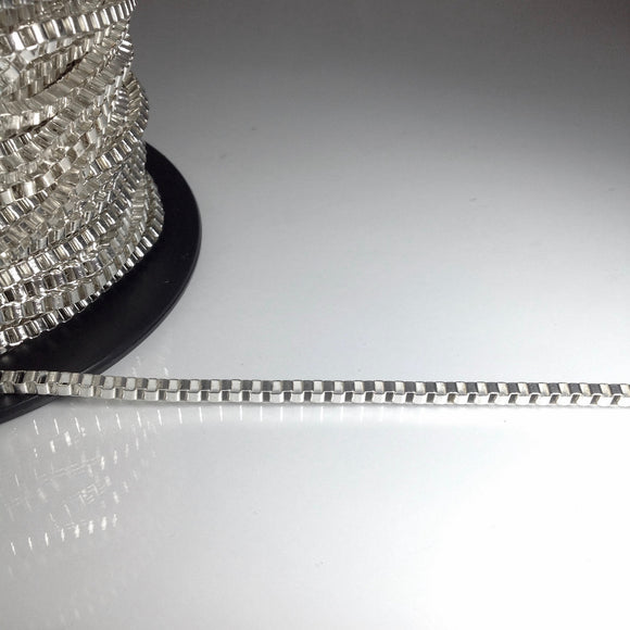 Silver Square Linked Chain 7mm