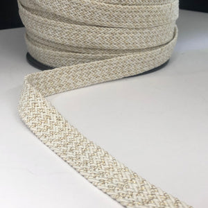 20mm Waverly Webbing in Gold and White
