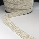 20mm Waverly Webbing in Gold and White