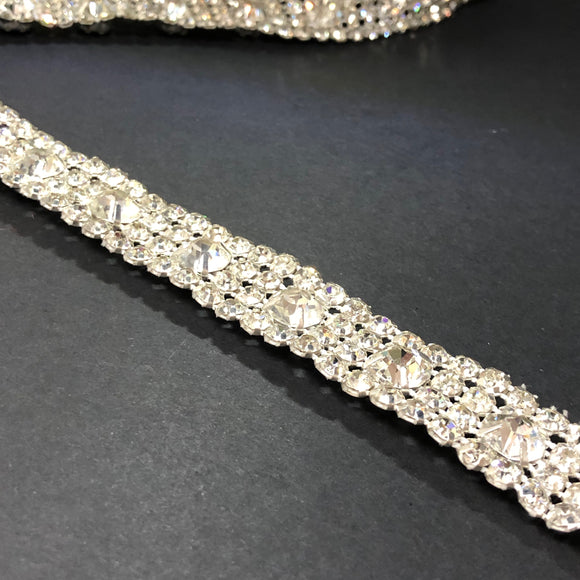 Diamonte Trim with Large and Small Stones