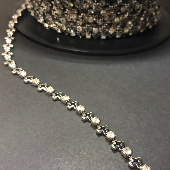 Diamanté with cross trims