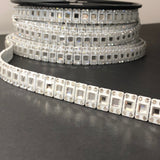 Black  or White Trim With Clear Crystals 15mm wide
