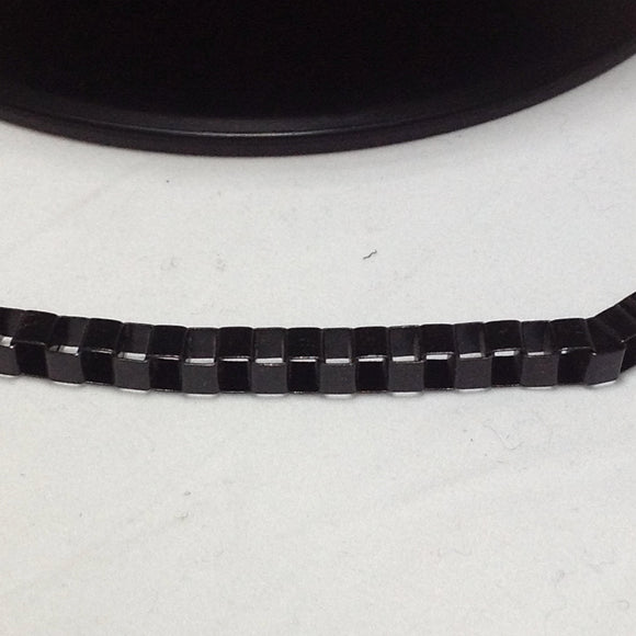 YBU201478 Black Square Link Chain 6mm