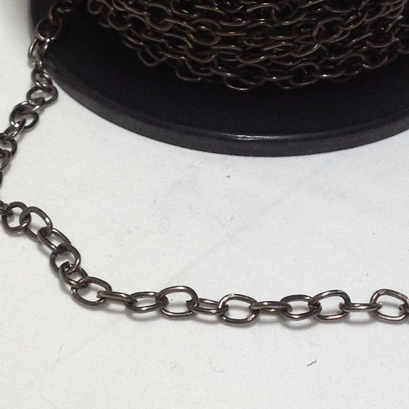 Gunmetal Round Link Chain 4mm