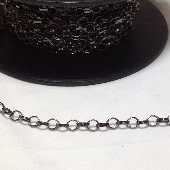Gunmetal Grey link Chain 6mm