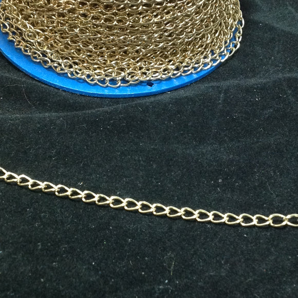 FC378 Gold Oval  Link Chain 4mm