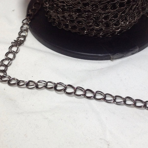 Gunmetal Grey Double Link Chain 6mm