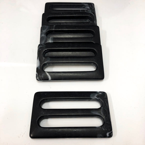 Black and White Matte Finish Buckle