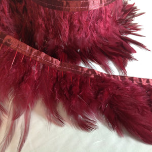 Feather Trim 12cm Burgundy