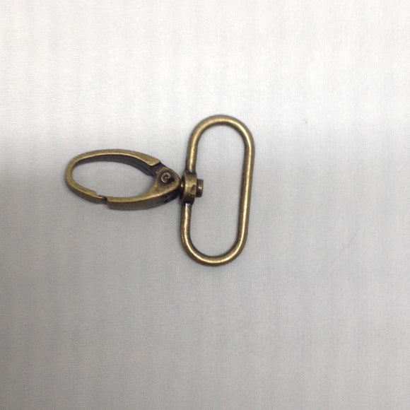 Parrot Clip Oval Antique Brass 40mm