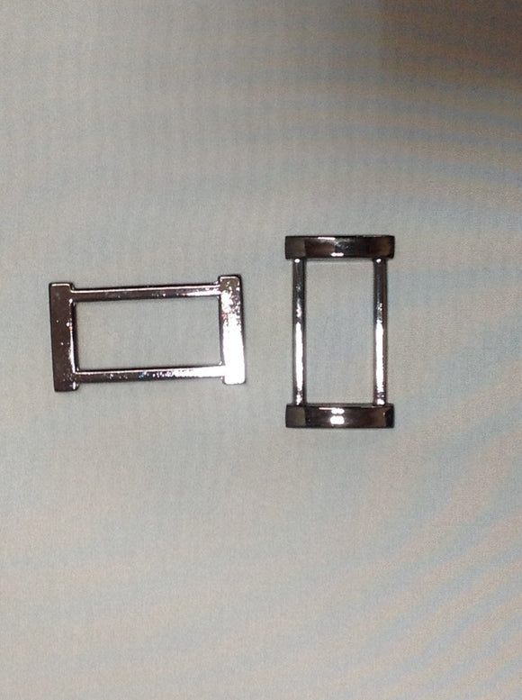 Metal Rectangle Ring Gunmetal  35mm