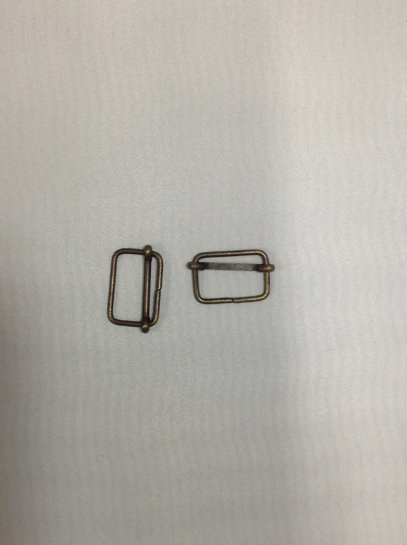 Metal Slider Buckle Antique Brass 30mm
