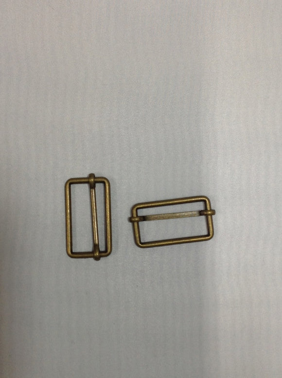 Metal Slider Buckle Antique Brass 40mm