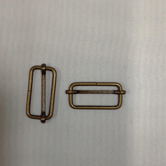 Metal Slider Buckle Antique Brass 40mm