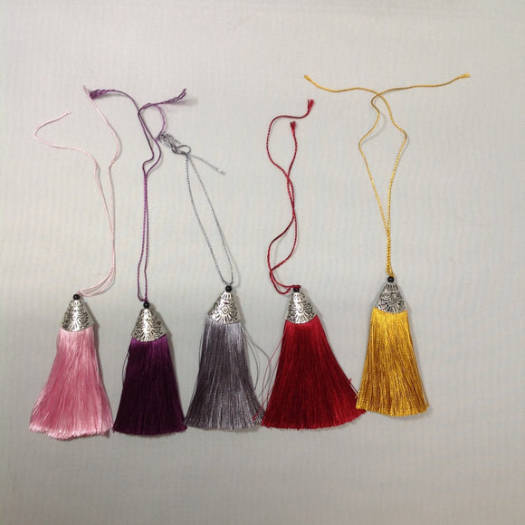 Tassel with Metal Embossed Ends