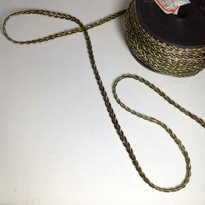 #YT204571 Braid Trim Tape Rope Black&Gold Lurex 8mm