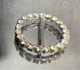 Round crystal buckle - Diamante on claw