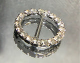 Round crystal buckle - Diamante on claw