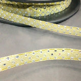 Hot fix diamanté on 10mm Lurex tape - Triple row