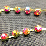 Preciosa Czech single ROW Rhinestone Cup Chain