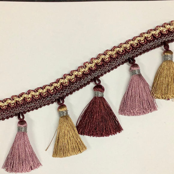 Harper Tassel Maroon/gold