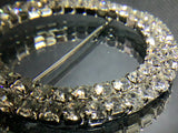 Round crystal buckle - Diamante on claw