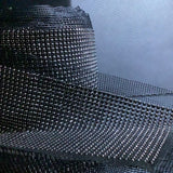 Black stone on netting