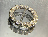 Round crystal buckle - Diamante on claw
