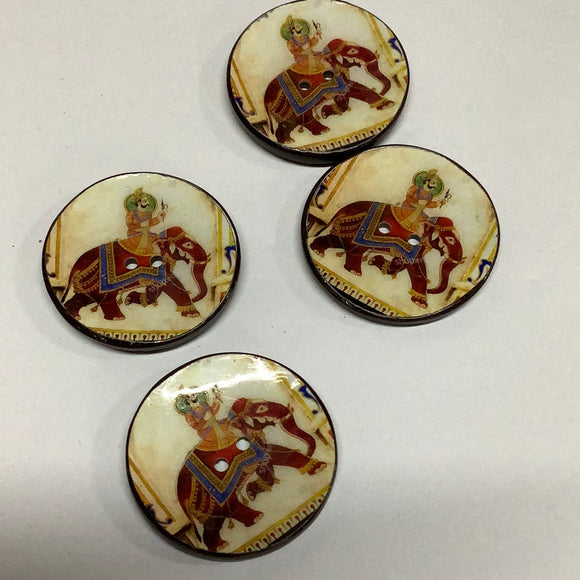 Coconut Resin Button