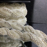 Iron on beading trim with crystal