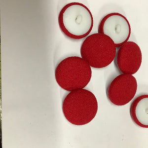 Red covered buttons