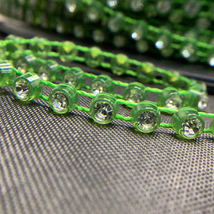 Crystal on plastic backing banding trim - none stretchable