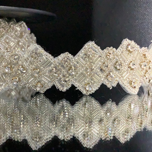 Iron on deco crystal trim