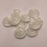 White tortoiseshell button