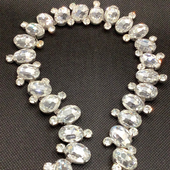 Glass stone & crystal trim