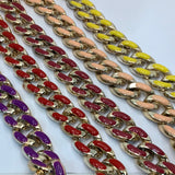 Acrylic chain with oil drop in contrast
