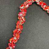 Diamanté trims black with nickel