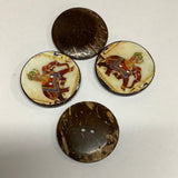 Coconut Resin Button