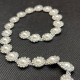 Diamanté APPLIQUÉ with pearl ribbon