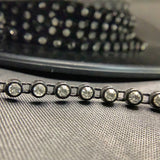 Crystal on plastic backing banding trim - none stretchable