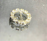 Round crystal buckle - Diamante on claw