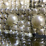 Mix pearl on metal back applique  trims
