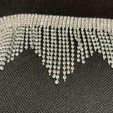 Rhinestone Boarder Chain Tassels Trims Diamante Sewing Applique