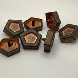Copper metal button